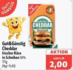Aktiv Irma Gut&Günstig Cheddar Irischer Käse in Scheiben Angebot