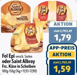 Aktiv Irma Fol Epi oder Saint Albray Frz. Käse in Scheiben Angebot