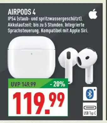 Marktkauf Apple airpods 4 Angebot
