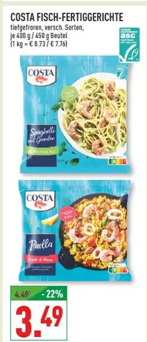 Marktkauf Costa spaghetti mit garnelen mediterrane art Angebot