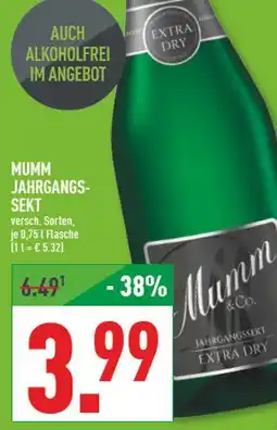 Marktkauf Mumm jahrgangssekt Angebot
