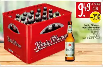 WEZ König Pilsener oder alkoholfrei 24x0,33L / 20x0,5L Angebot