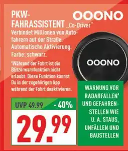 Marktkauf Ooono pkw-fahrassistent 'co-driver' Angebot