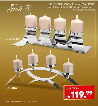 porta Fink leuchter divina oder twister Angebot
