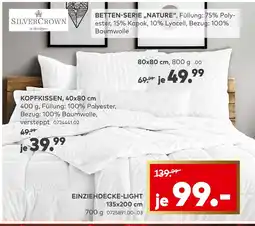 porta Silvercrown kopfkissen 40x80 cm Angebot