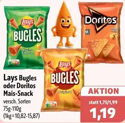 Aktiv Irma Lays Bugles oder Doritos Mais-Snack Angebot