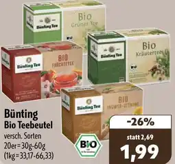 Aktiv Irma Bünting Bio Teebeutel Angebot