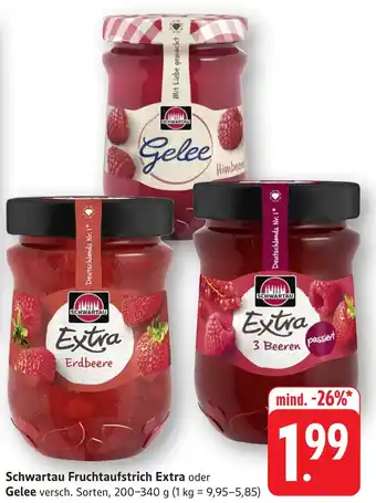 Edeka Neukauf Schwartau Fruchtaufstrich Extra oder Gelee Angebot