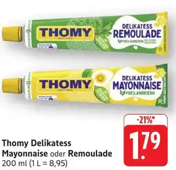 Edeka Neukauf Thomy Delikatess Mayonnaise oder Remoulade Angebot