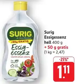 Edeka Neukauf Surig Essigessenz hell Angebot