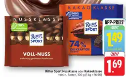 Edeka Neukauf Ritter Sport Nussklasse oder Kakaoklasse Angebot