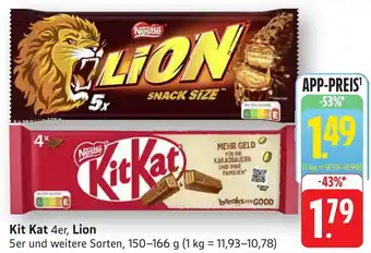 Edeka Neukauf Kit Kat 4er, Lion Angebot