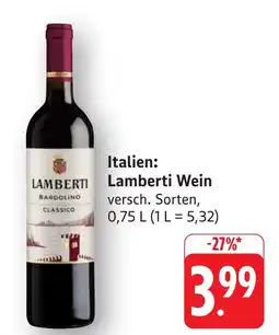 Edeka Neukauf Italien: Lamberti Wein Angebot