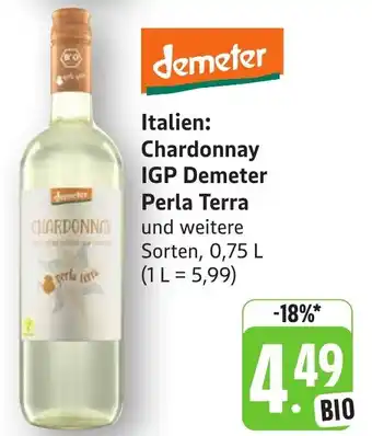 Edeka Neukauf Italien: Chardonnay IGP Demeter Perla Terra Angebot