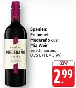Edeka Neukauf Spanien: Freixenet Mederaño oder Mia Wein Angebot