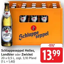Edeka Neukauf Schlappeseppel Helles, Landbier oder Zwickel Angebot