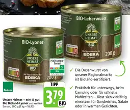 Edeka Neukauf Unsere Heimat - echt & gut Bio Bioland-Lyoner Angebot