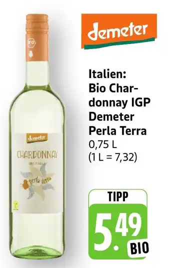 Edeka Neukauf Italien: Bio Char- donnay IGP Demeter Perla Terra Angebot