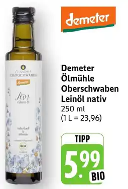 Edeka Neukauf Demeter Ölmühle Oberschwaben Leinöl nativ Angebot