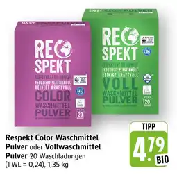 Edeka Neukauf Respekt Color Waschmittel Pulver oder Vollwaschmittel Pulver Angebot