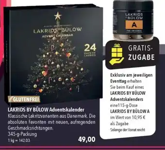 CITTI Markt LAKRIDS BY BÜLOW Adventskalender Angebot