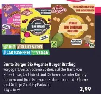 CITTI Markt Bunte Burger Bio Veganer Burger Bratling Angebot