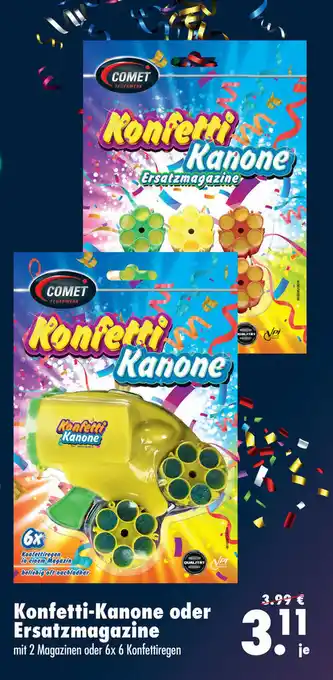 Mäc Geiz Konfetti-Kanone oder Ersatzmagazine Angebot