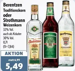 Aktiv Irma Berentzen Traditionskorn oder Strothmann Weizenkorn Angebot