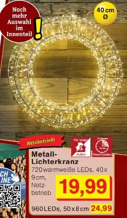 Wiglo Wunderland Metall Lichterkranz Angebot
