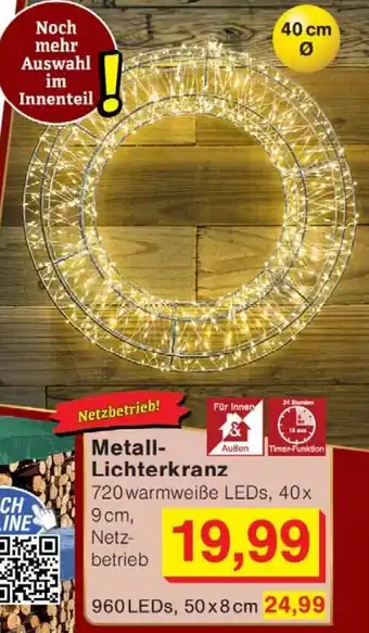 Wiglo Wunderland Metall Lichterkranz Angebot