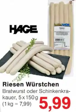 Wiglo Wunderland HAGE Riesen Würstchen Angebot