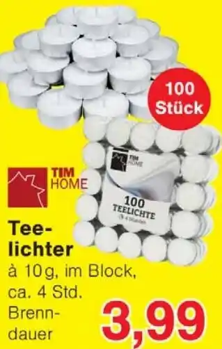 Wiglo Wunderland TIM HOME Teelichter Angebot