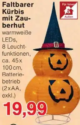 Wiglo Wunderland Faltbarer Kürbis mit Zauberhut Angebot