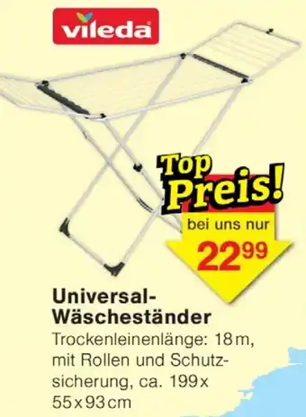 Wiglo Wunderland Vileda Universal Wäscheständer Angebot