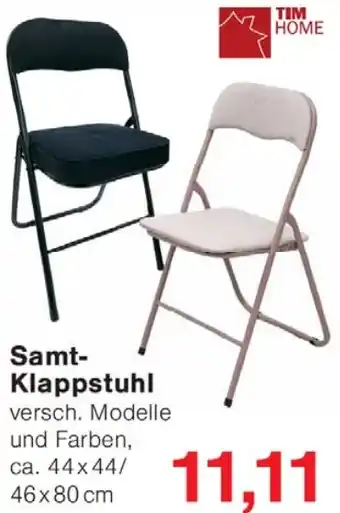 Wiglo Wunderland TIM HOME Samt Klappstuhl Angebot