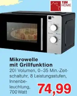 Wiglo Wunderland TIM HOME Mikrowelle mit Grillfunktion Angebot