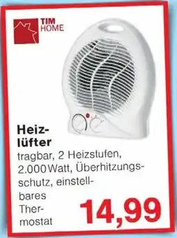 Wiglo Wunderland TIM HOME Heizlüfter Angebot