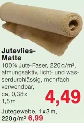 Wiglo Wunderland Jutevlies Matte Angebot