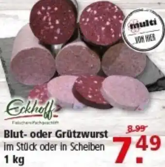Multi Markt Eckhoff Blut- oder Grützwurst Angebot