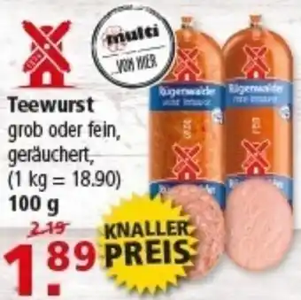 Multi Markt Teewurst Angebot