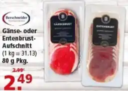 Multi Markt Berschneider Gänse- oder Entenbrust Aufschnitt Angebot