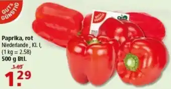 Multi Markt GUT & GÜNSTIG Paprika, rot Angebot