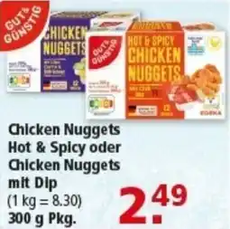 Multi Markt GUT & GUTS Chicken Nuggets Hot & Spicy oder Chicken Nuggets mit Dip Angebot