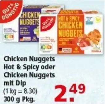 Multi Markt GUT & GUTS Chicken Nuggets Hot & Spicy oder Chicken Nuggets mit Dip Angebot