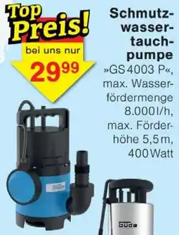 Wiglo Wunderland Güde Schmutzwassertauchpumpe Angebot