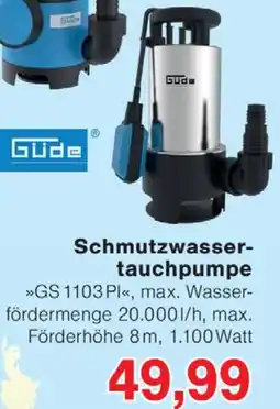 Wiglo Wunderland Güde Schmutzwassertauchpumpe Angebot