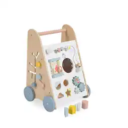Netto Marken-Discount Moni Spiel- und Lauflernwagen 2145 Holz, Laufhilfe, Motorikspielcenter, Formen weiß Angebot