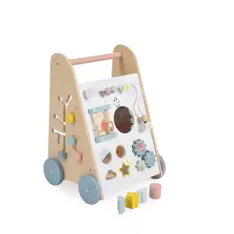 Netto Marken-Discount Moni Spiel- und Lauflernwagen 2145 Holz, Laufhilfe, Motorikspielcenter, Formen weiß Angebot