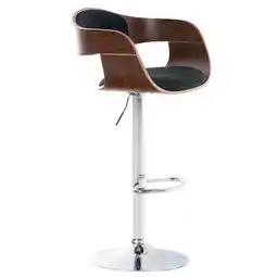 Netto Marken-Discount TPFLiving Barhocker Kingsley Holz/Stoff Walnuss/Braun Angebot