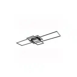 Netto Marken-Discount LED Deckenleuchte, Metall, Schwarz, Dimmbar, Fernbedienung Angebot
